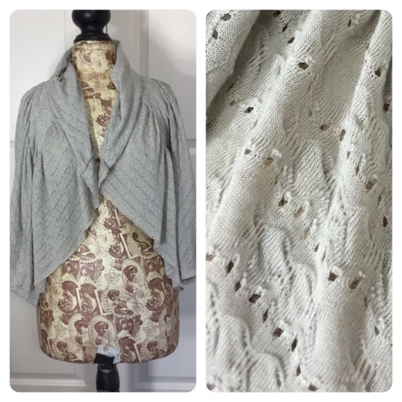 NWT Gray Chandelier open Cardigan - Picture 2 of 6